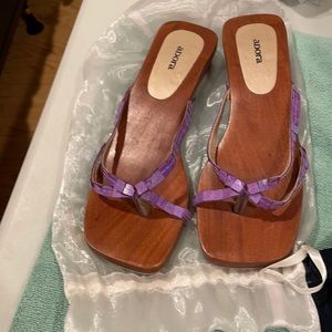 Never worn Adora purple sequin Sandals